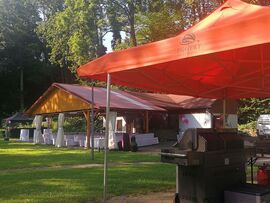 3x3m QUICKUPTENT Grillzelt mit Vordach der ALU-HEXAGON-Serie