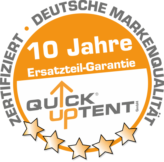 QUICKUPTENT bietet 10 Jahre Ersatzteil-Garantie