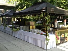 V2A-Faltpavillons als Catering-Zelte von QUICKUPTENT