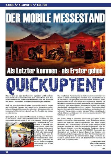 Bericht über die Klapppavilons von QUICKUPTENT: Sie kommen als Letzter und gehen als Erster