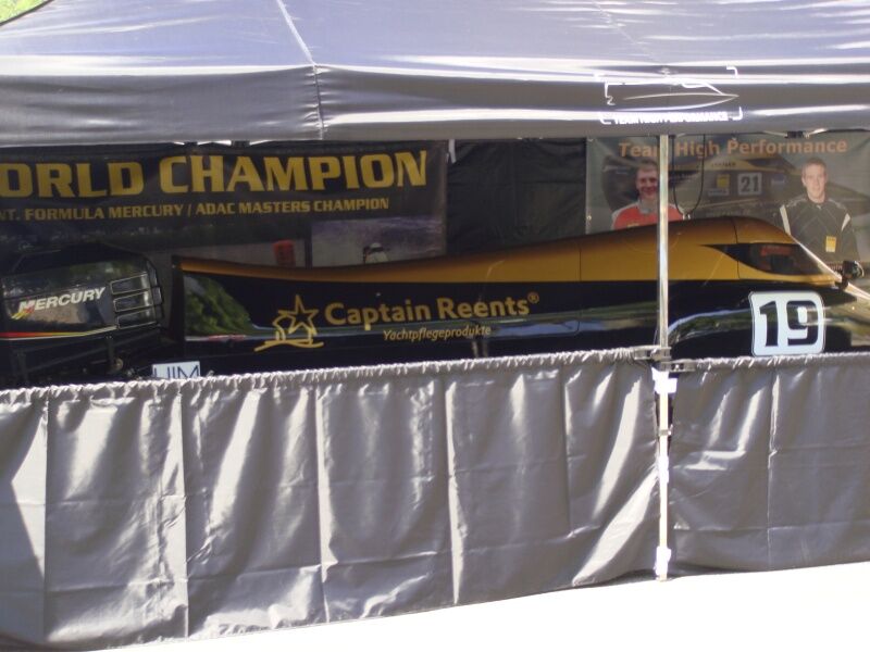 6x3m QUICKUPTENT Racetent / Rennzelt mit halbhohen Seitenwänden